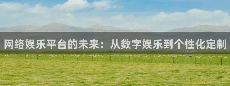 申慱sunbet苹果app：网络娱乐平台的未来：从数字娱乐到个性化定制